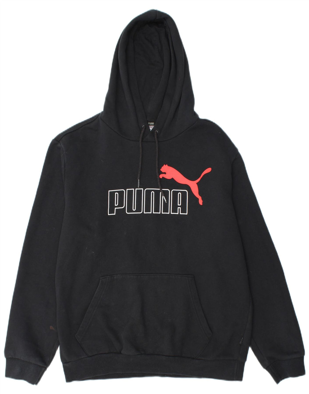 Мужской джемпер с капюшоном PUMA, черный, хлопковый, среднего размера