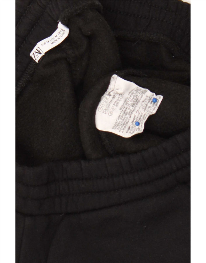Женские спортивные брюки Zara UK 12, средний черный хлопок, черный