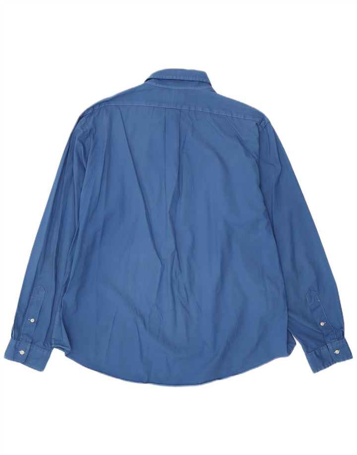 Мужская рубашка на заказ Polo Ralph Lauren 2XL, синяя, хлопок