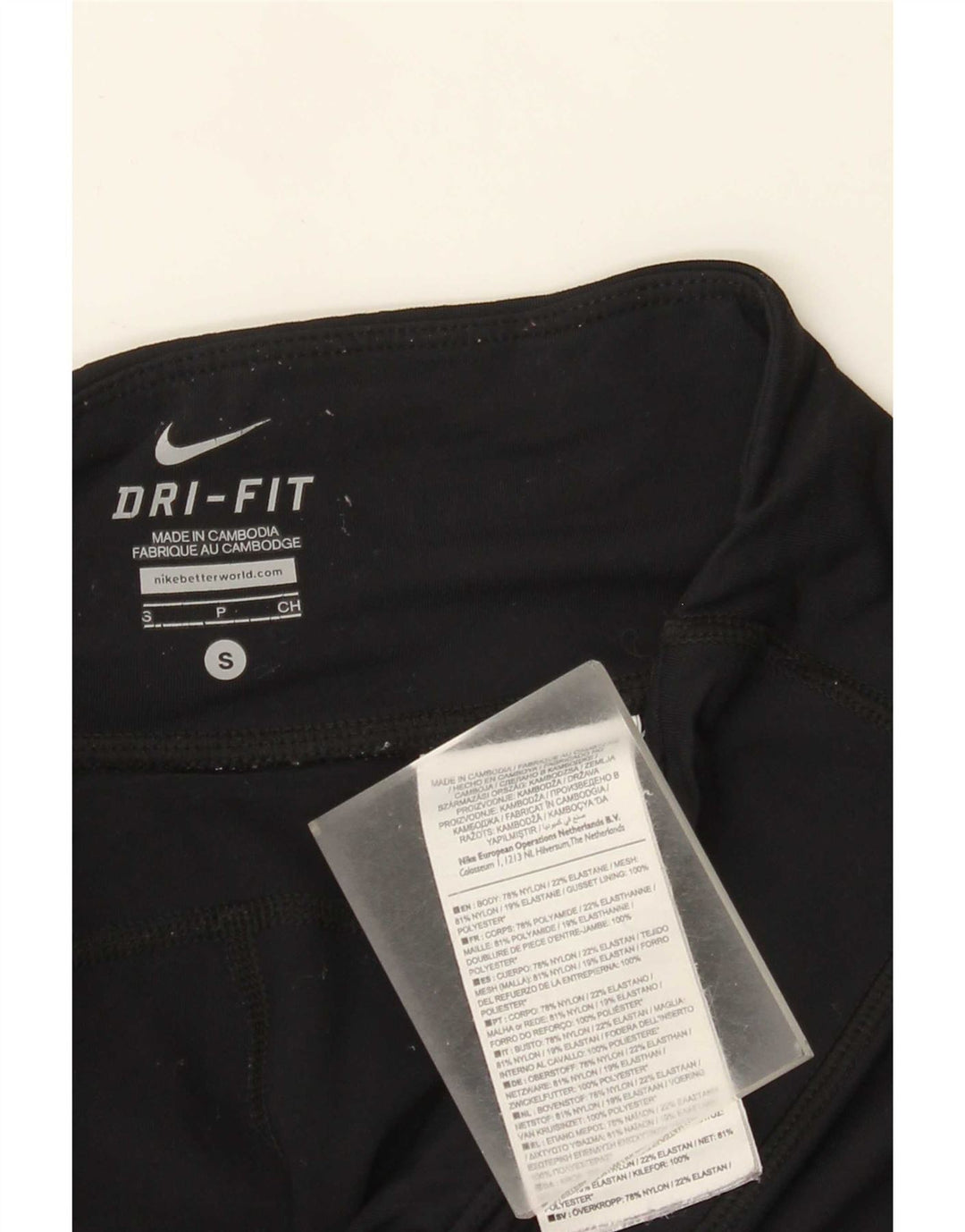 Женские леггинсы-капри Nike Dri Fit UK 8, маленькие черные нейлоновые