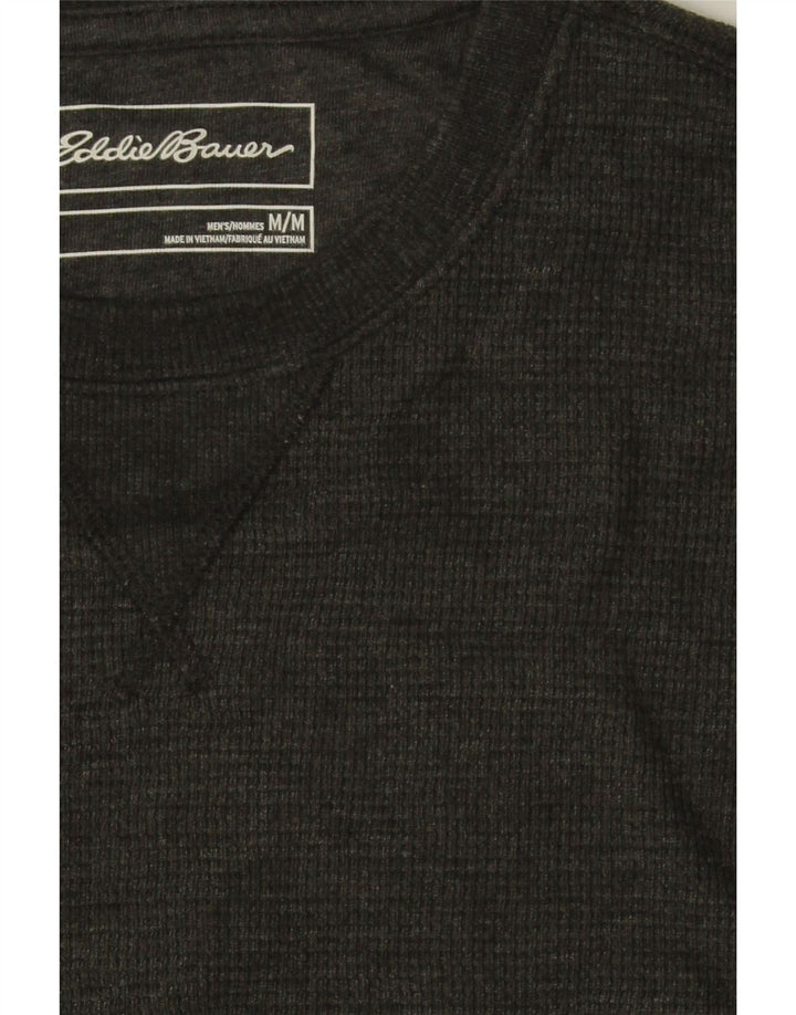 EDDIE BAUER Mens Top Long Sleeve Medium Grey Cotton Vintage Eddie Bauer and Second-Hand Eddie Bauer from Messina Hembry 
