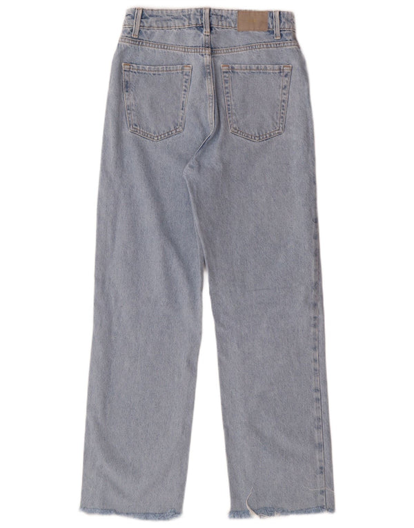 Женские прямые джинсы Zara с высокой талией EU 34 2XS W24 L27, синие, хлопковые, классические