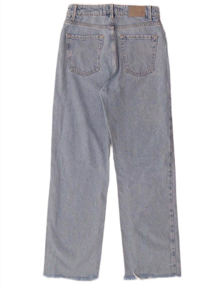 Женские прямые джинсы Zara с высокой талией EU 34 2XS W24 L27, синие, хлопковые, классические