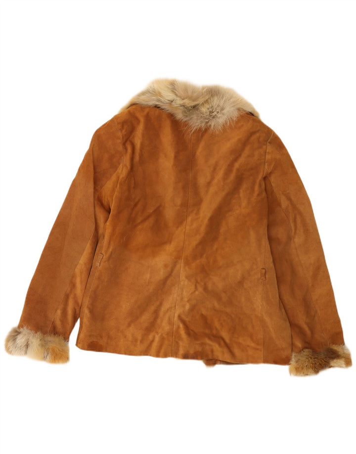 Женская замшевая куртка Conbipel IT 48 XL Бежевая кожа