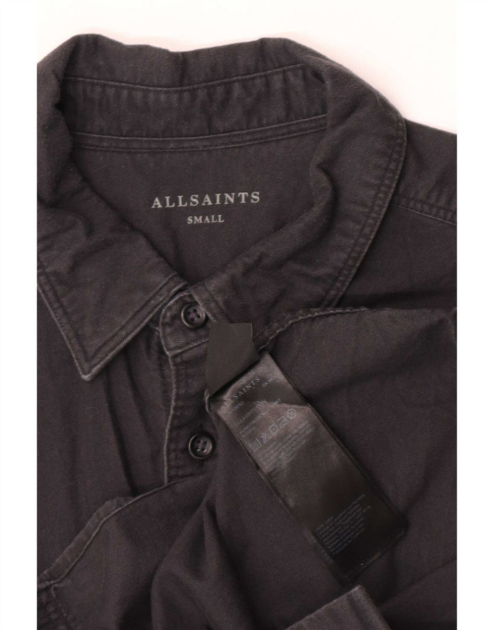 Мужская рубашка All Saints, маленькая черная, хлопок
