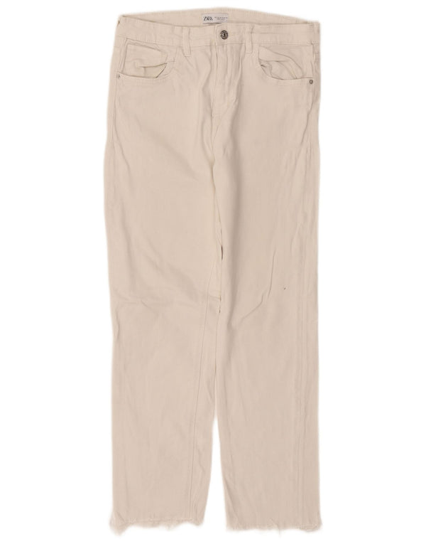 Женские прямые джинсы Zara EU 40 Medium W30 L27 белые