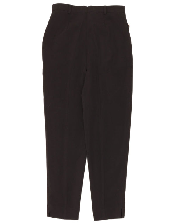 Vintage Womens High Waist Casual Trousers IT 44 Medium W28 L28 Black