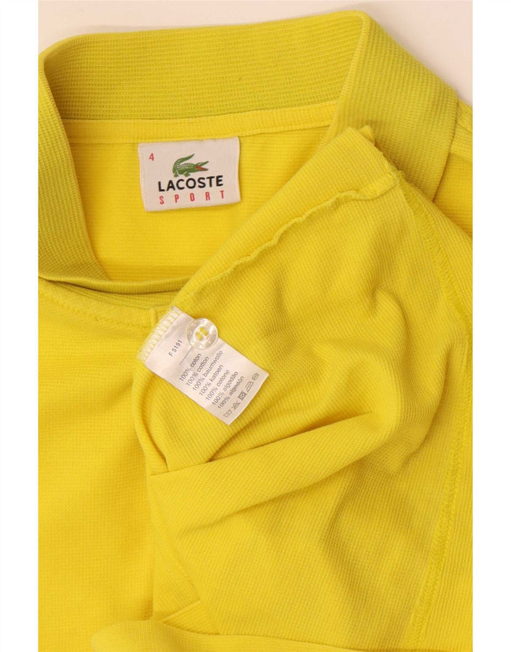 Мужская рубашка-поло Lacoste, размер 4, средний желтый хлопок, хлопок