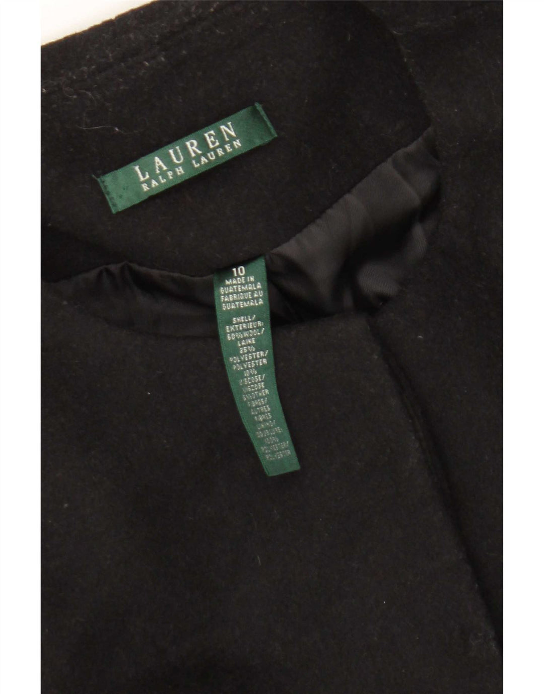 Женское пальто Ralph Lauren, США 10, большое черное шерстяное пальто