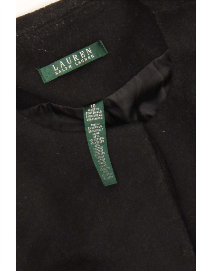 Женское пальто Ralph Lauren, США 10, большое черное шерстяное пальто