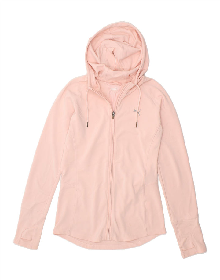 PUMA Womens Zip Hoodie Sweater UK 12 Medium  Pink Polyester Vintage Puma and Second-Hand Puma from Messina Hembry 