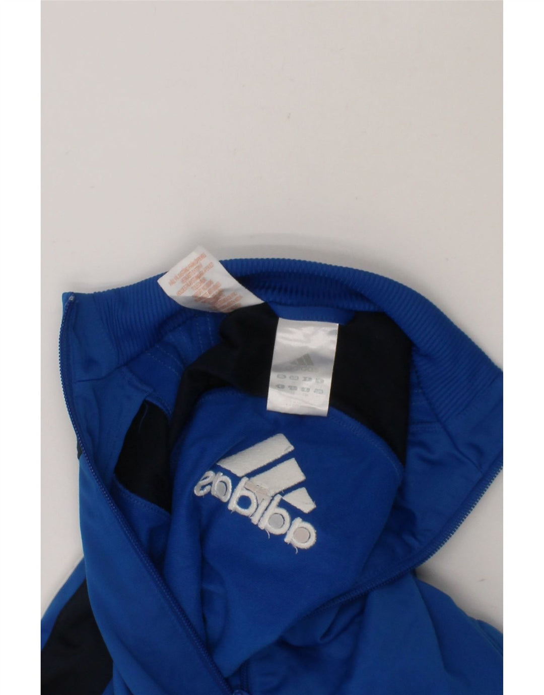ADIDAS Boys Graphic Tracksuit Top Jacket 7-8 Years Blue Colourblock Vintage Adidas and Second-Hand Adidas from Messina Hembry 