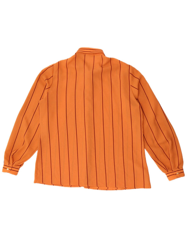 Женская блузка-рубашка Primavera Firenze UK 14, большая оранжевая полоска