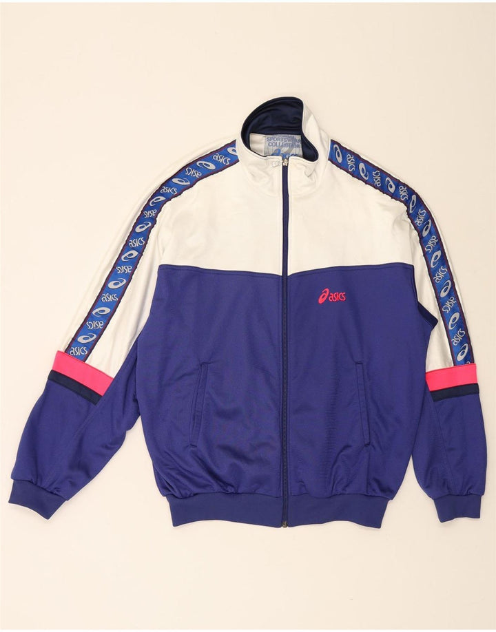 Мужской спортивный костюм Asics с графическим рисунком IT 54 XL синий с цветными блоками