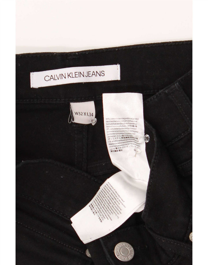 Мужские узкие джинсы Calvin Klein W32 L34, черный хлопок