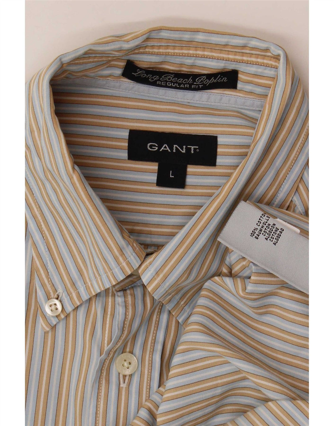 Мужская рубашка стандартного кроя Gant, большая хлопковая разноцветная полоска