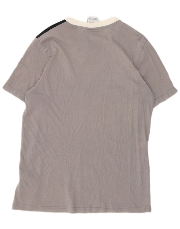 Мужская футболка Adidas Top Small Grey из хлопка с цветными блоками