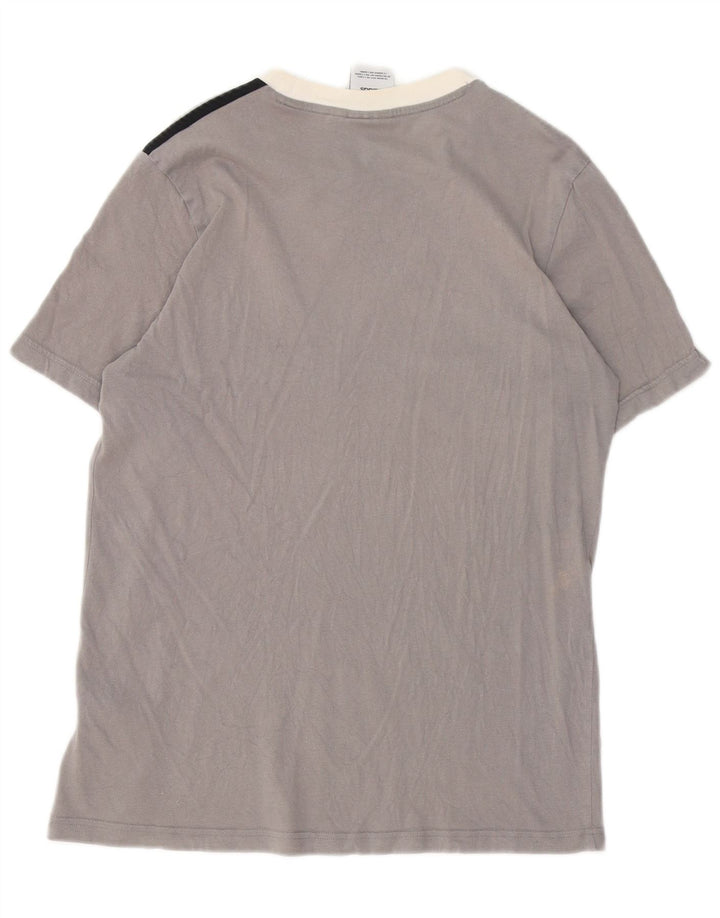 Мужская футболка Adidas Top Small Grey из хлопка с цветными блоками