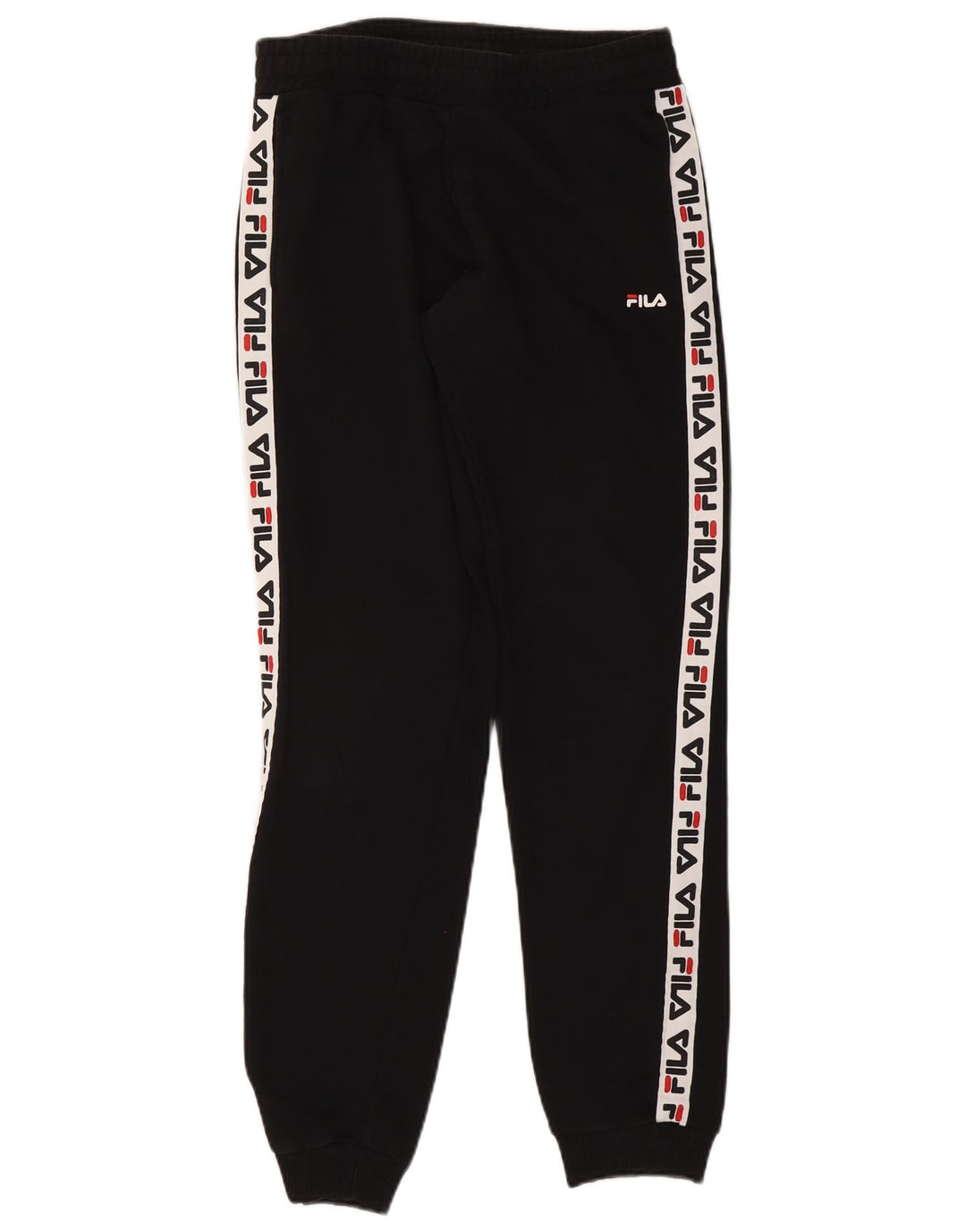 Fila Мужские спортивные брюки с рисунком, джоггеры, средние, черные, с цветными блоками
