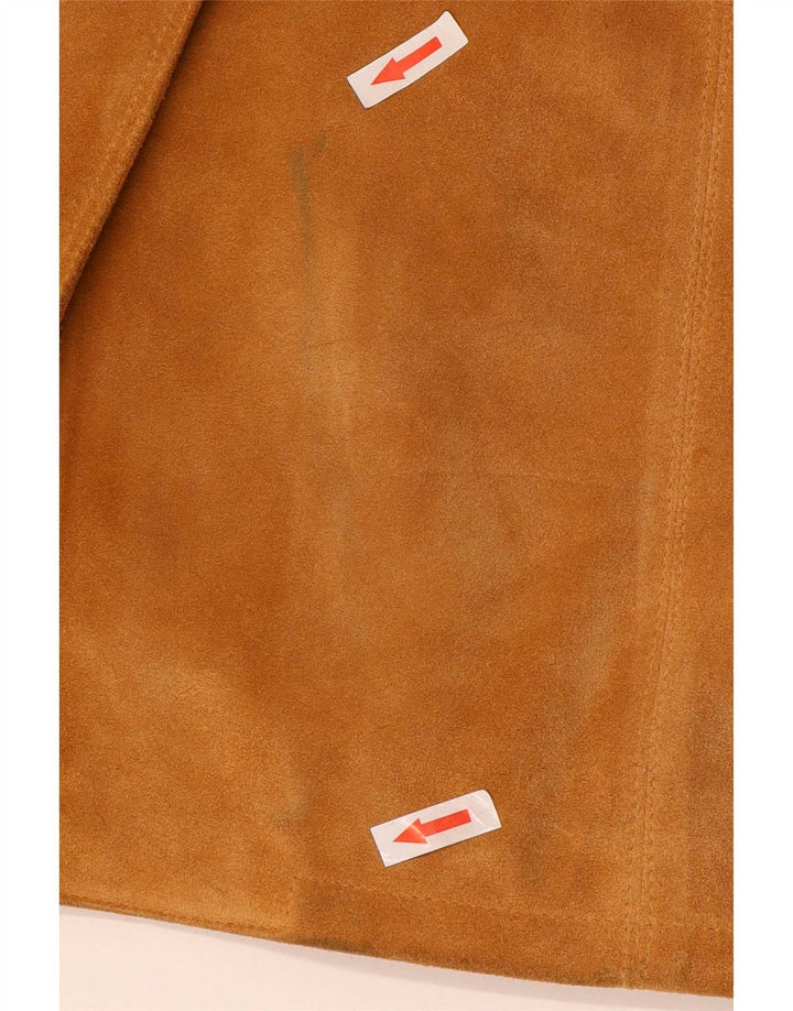 Винтажное женское замшевое пальто IT 42 Medium Beige Leather