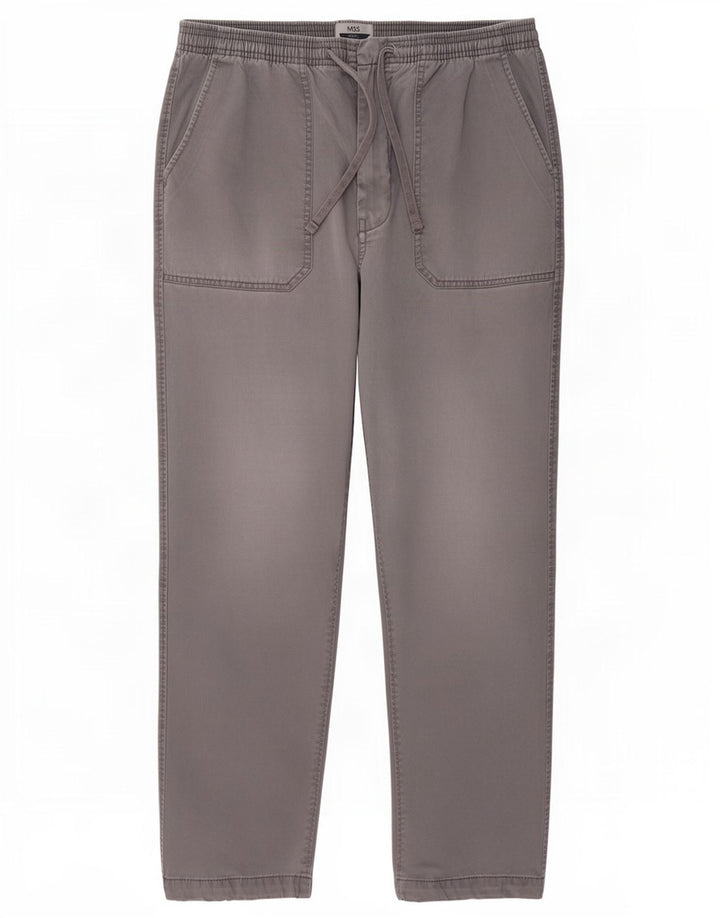 Мужские брюки Marks & Spencer W33 L29 серые, хлопковые