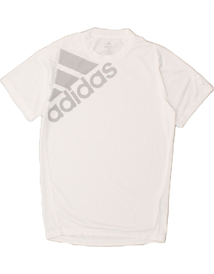 ADIDAS Mens Graphic T-Shirt Top XS White Polyester | Vintage Adidas | Thrift | Second-Hand Adidas | Used Clothing | Messina Hembry 