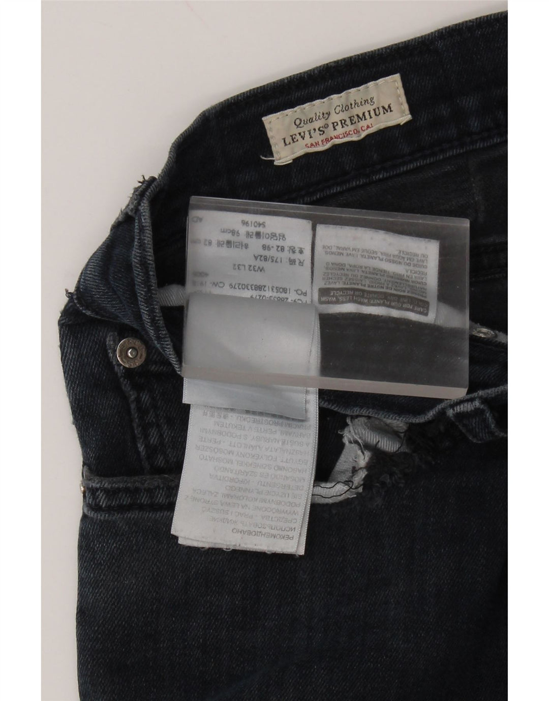 Мужские джинсы скинни LEVI'S W32 L32 Синие, хлопок
