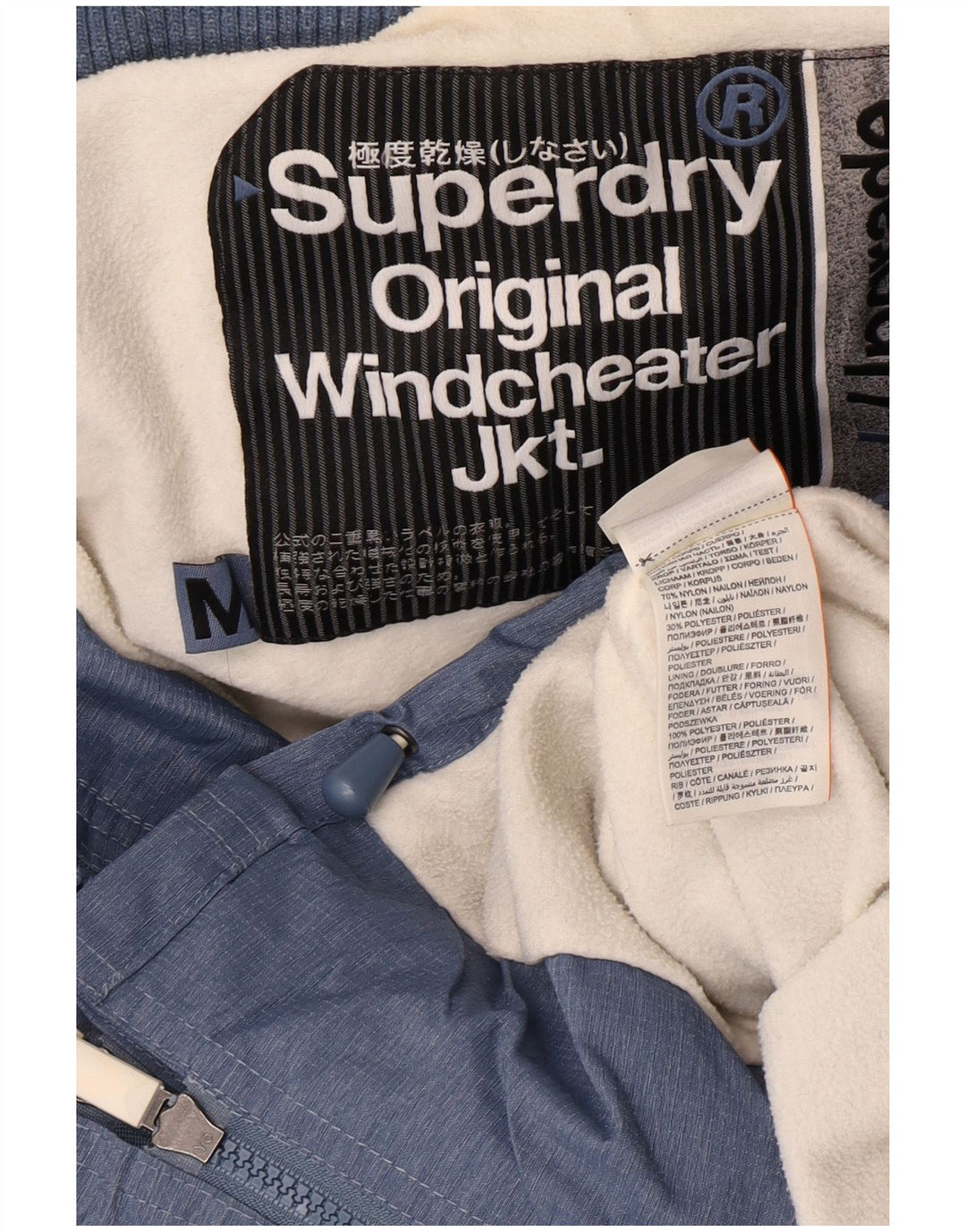 Женская ветровка с рисунком Superdry UK 14, средний синий