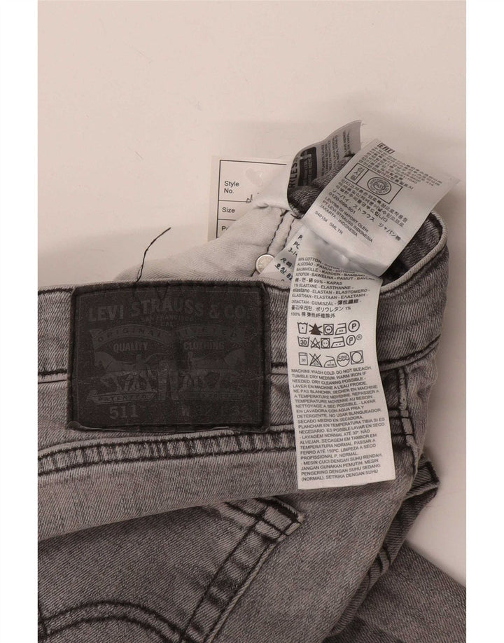 Мужские джинсы Levi's 511 Slim W32 L32 Серые хлопковые