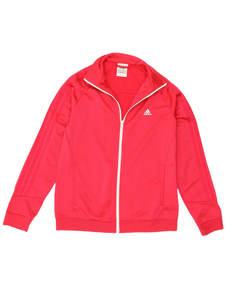 Женская спортивная куртка Adidas UK 16/18, большой розовый полиэстер