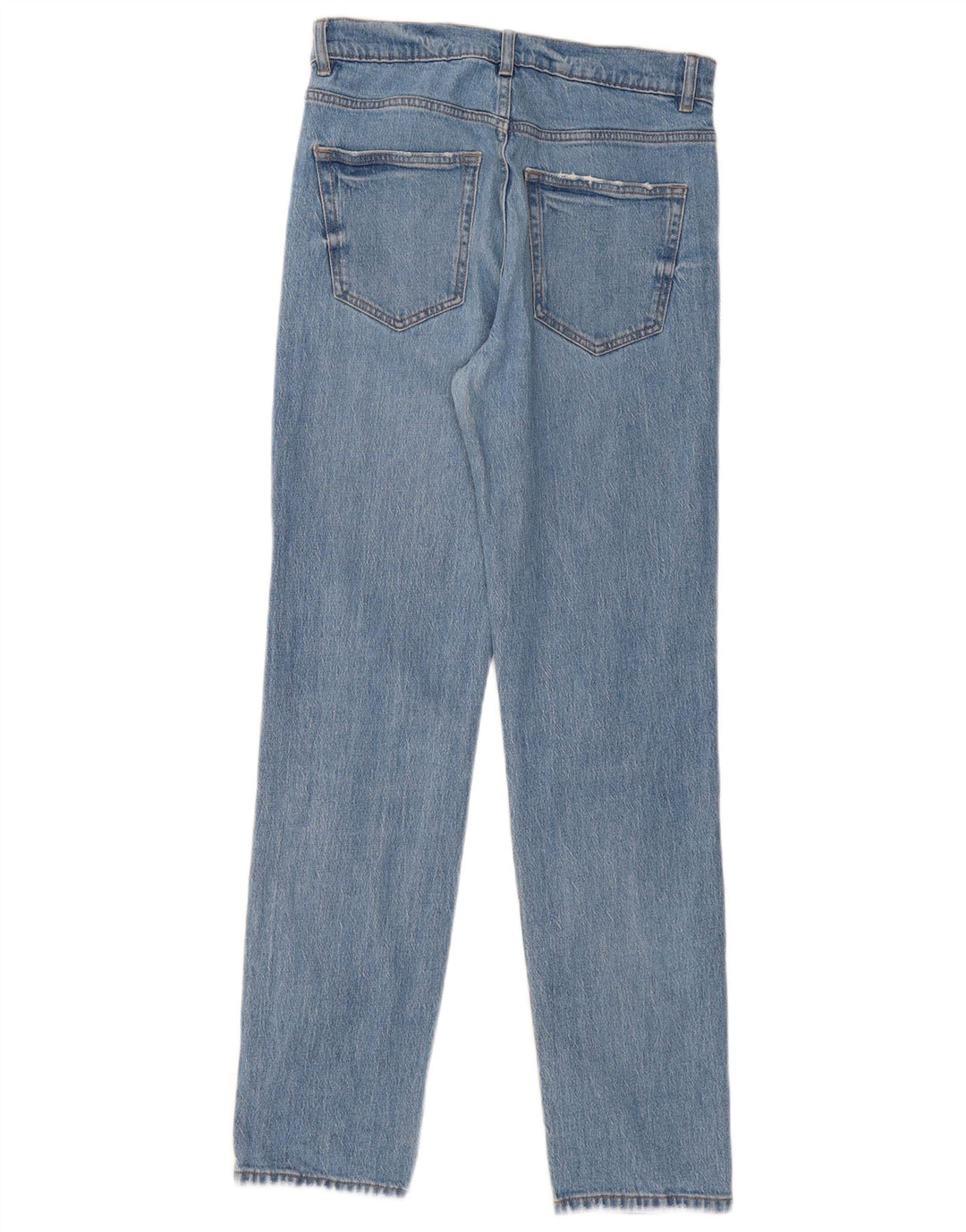 VINTAGE Mens Stretch Straight Jeans W30 L32 Blue Cotton
