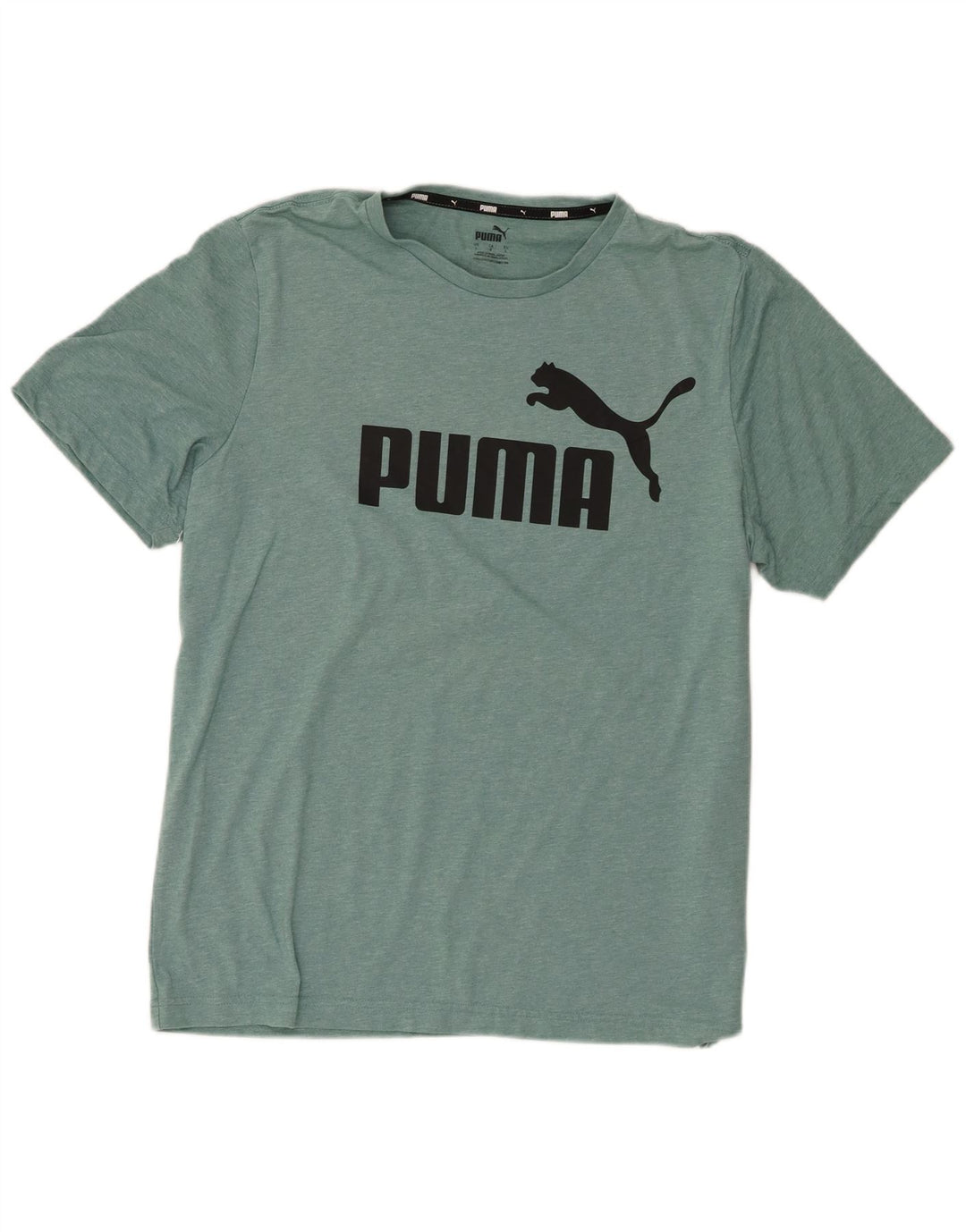 Мужская футболка с рисунком Puma, большой зеленый полиэстер с крапинками