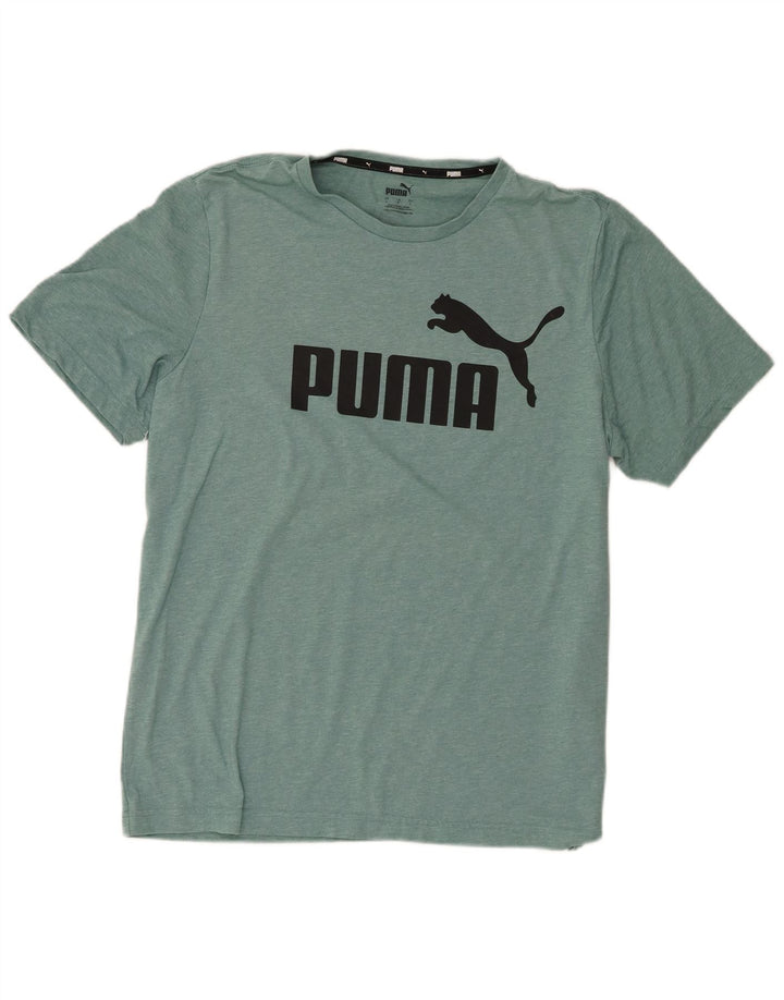 Мужская футболка с рисунком Puma, большой зеленый полиэстер с крапинками