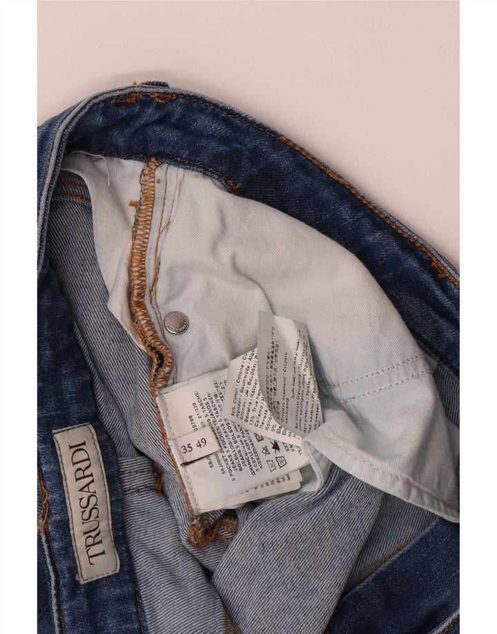 Женские прямые джинсы Trussardi W35 L26 синие, хлопок