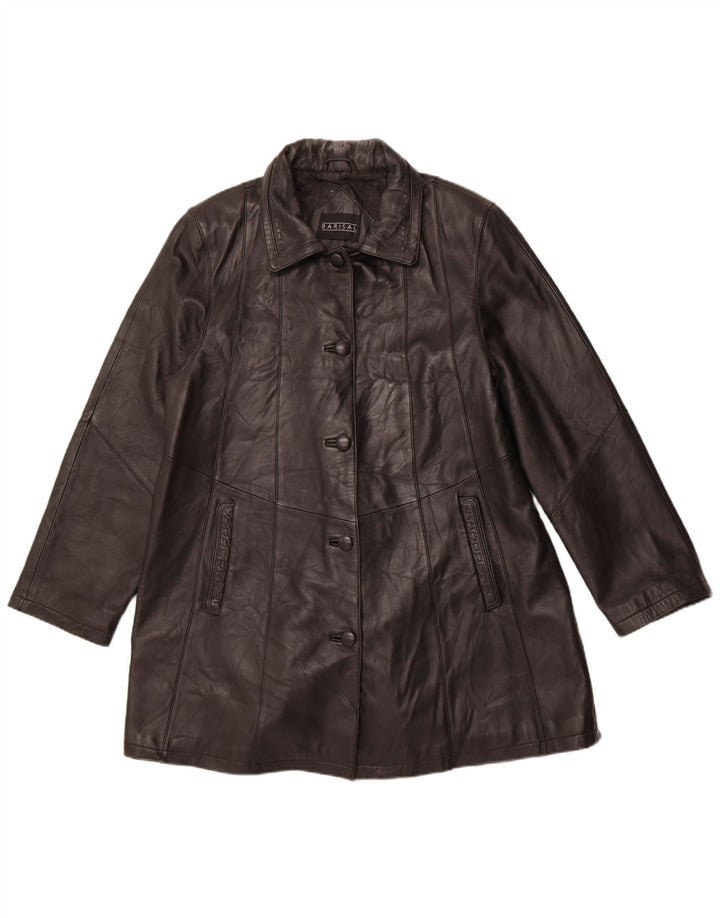 BARISAL Женское кожаное пальто IT 44 Medium Black Leather