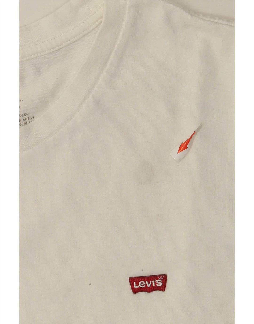 Мужская стандартная футболка Levi's, большой белый хлопок