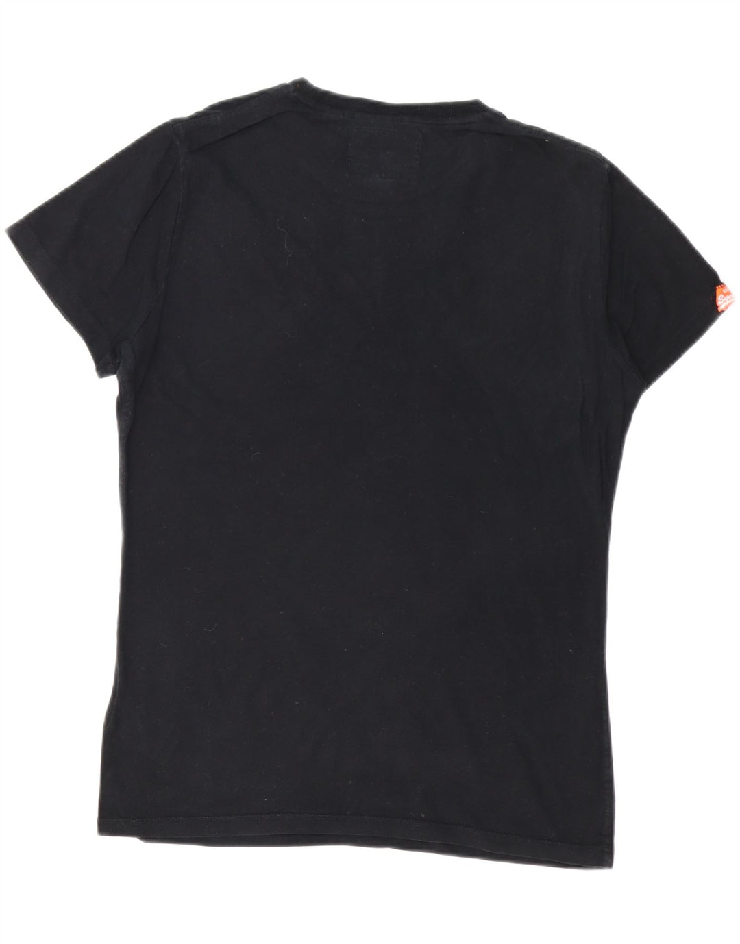 SUPERDRY Мужская футболка из хлопка среднего размера, черная