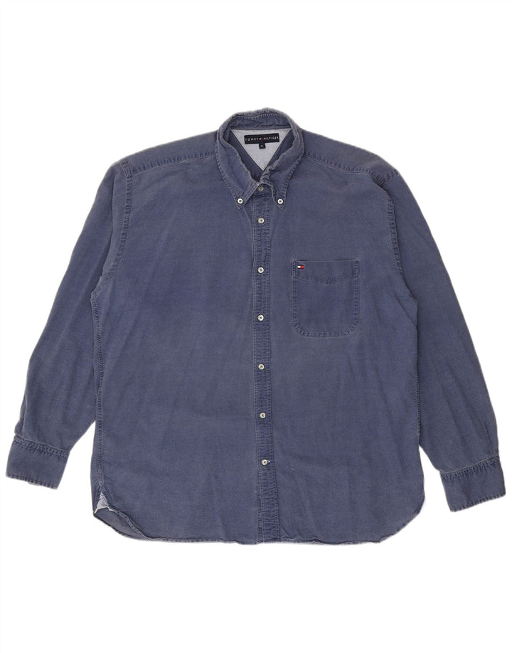 Мужская рубашка Tommy Hilfiger XL, синяя, хлопок