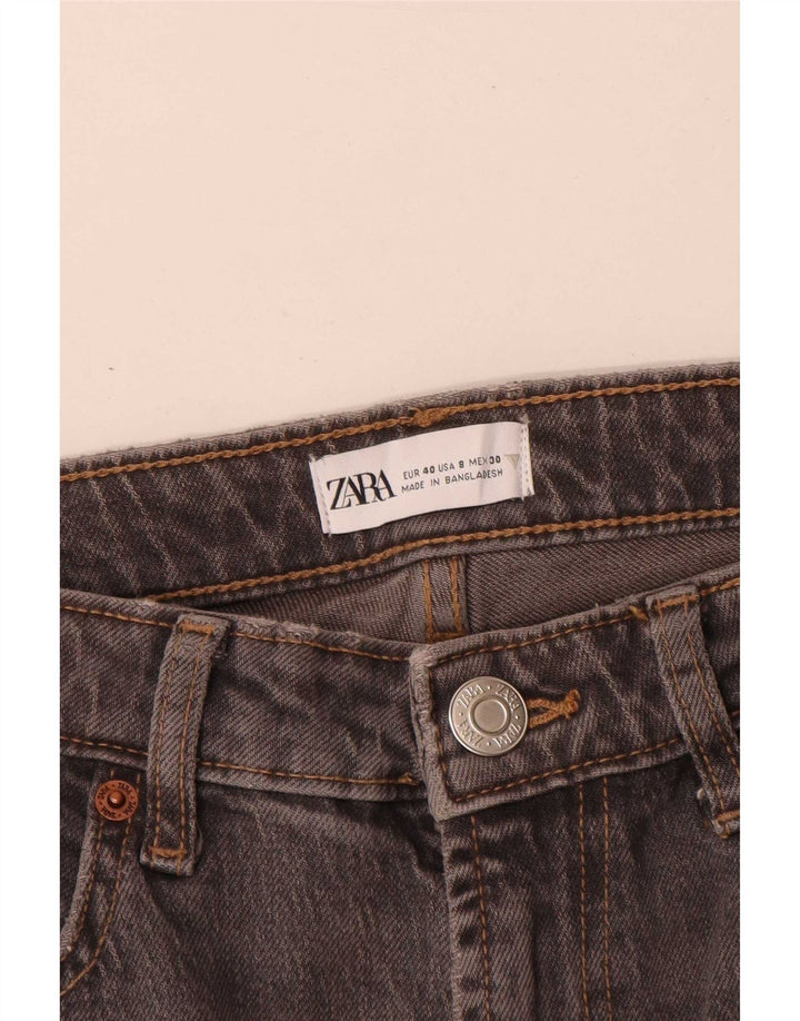 Женские прямые джинсы Zara EU 40 Medium W30 L29 Серые