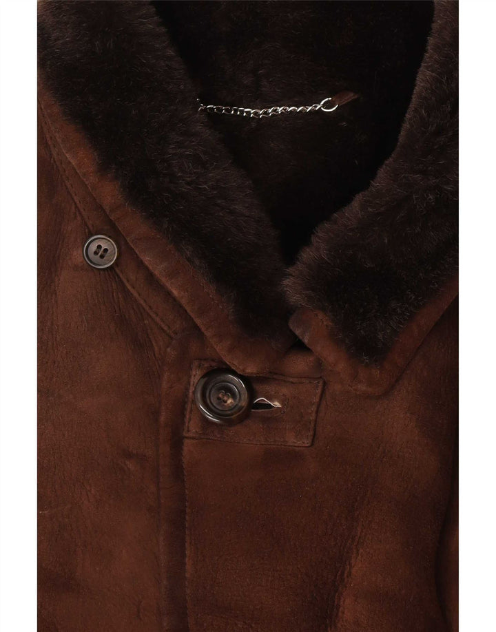 Мужская короткая дубленка Mabrun IT 56 3XL Коричневый