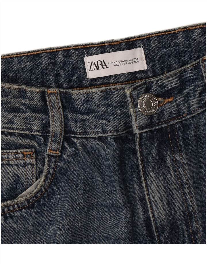 Женская джинсовая юбка Zara XS W24 синяя