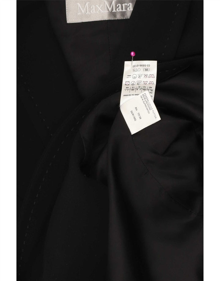 Женский пиджак Max Mara с рукавом 3/4 и 1 пуговицей, Великобритания 12, средний черный вискоза