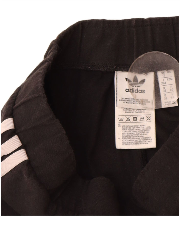 Женские леггинсы Adidas UK 12, средние черные хлопковые