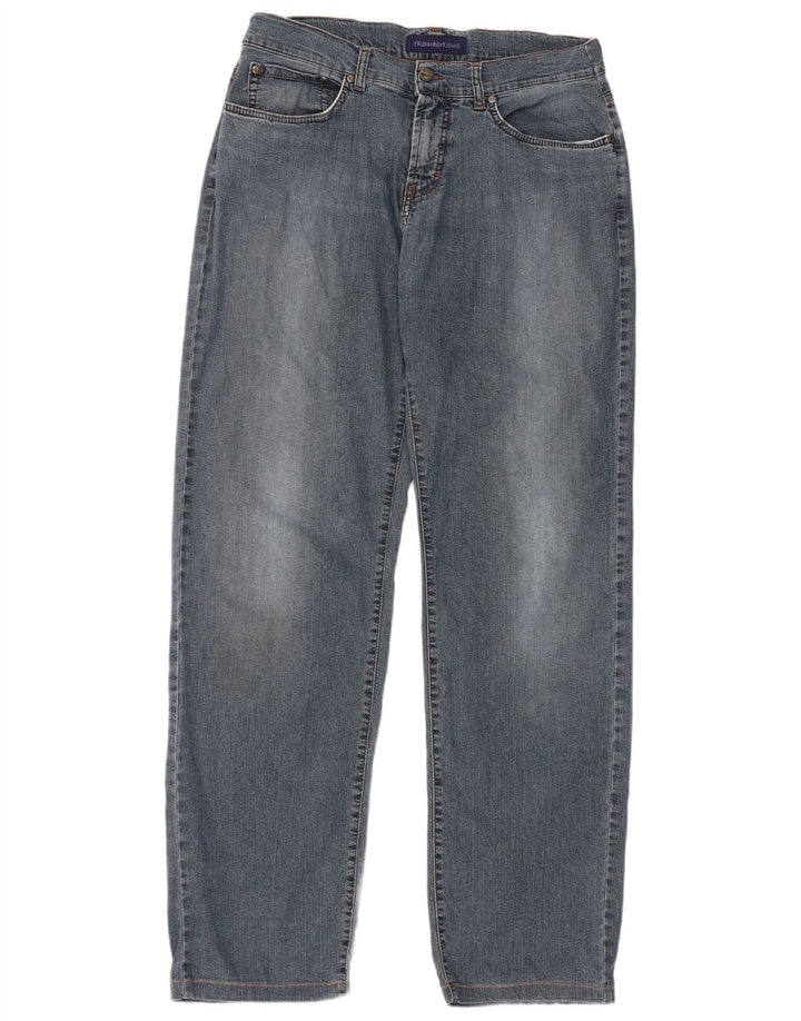 Мужские прямые джинсы Trussardi W34 L32 синие, хлопок