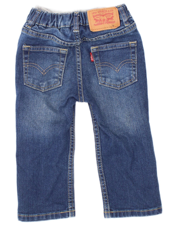 Прямые джинсы Levi's для мальчиков 9–12 месяцев W18 L11, синий хлопок