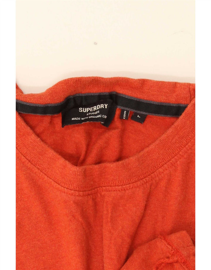 Мужская футболка Superdry, большой красный хлопок