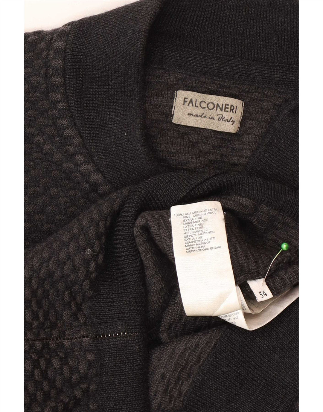 Мужской кардиган Falconeri IT 54 XL Серый Шерсть