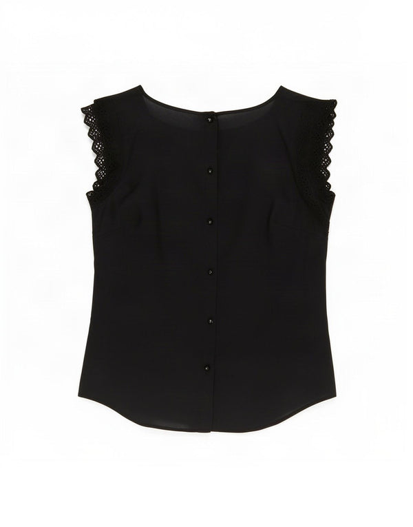 Женская блузка Maison Scotch, топ США 1 XS, черный шелк