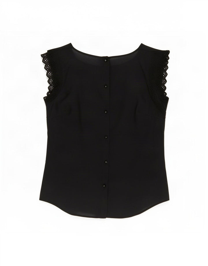 Женская блузка Maison Scotch, топ США 1 XS, черный шелк
