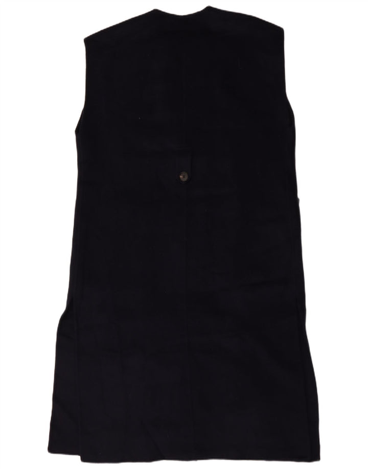 Женский длинный длинный жилет Zara UK 6 XS, темно-синий, шерстяной
